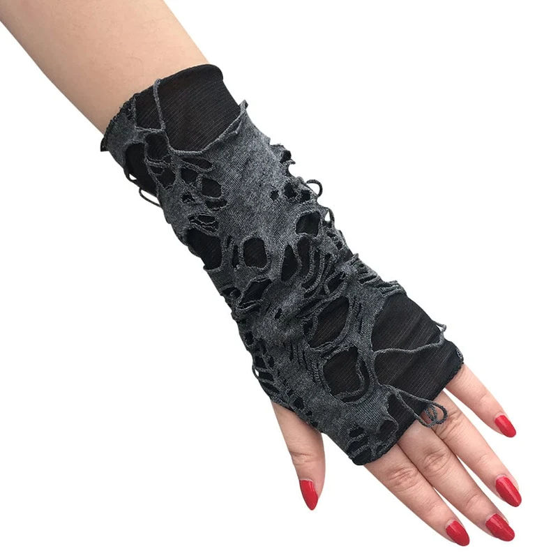 Fingerlose Punk-Handschuhe für Damen