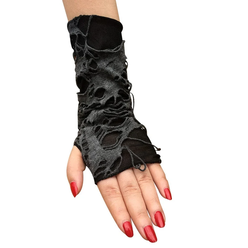 Fingerlose Punk-Handschuhe für Damen