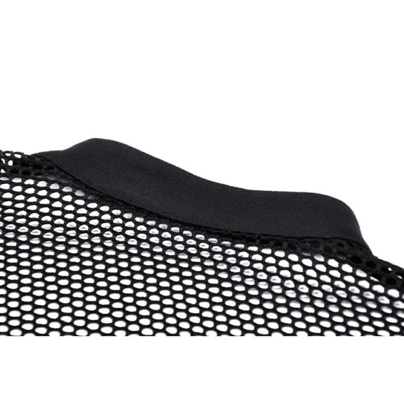 Damen Punk Mesh Splice Ösen Crop Top