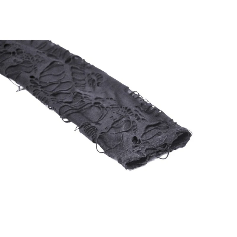 Damen Punk Split Ripped Mantel mit Kapuze