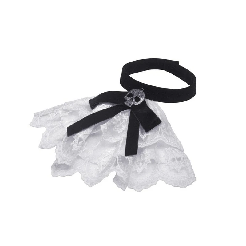Damen-Gothic-Puffärmel-Rüschen-Krawatten-Samtjacke