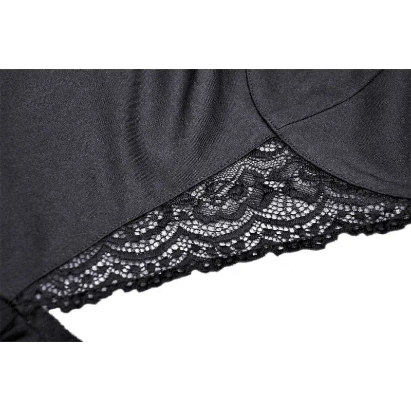 Damen-Brautkleid im Gothic-Stil mit mehrlagigem Schwalbenschwanz und Neckholder