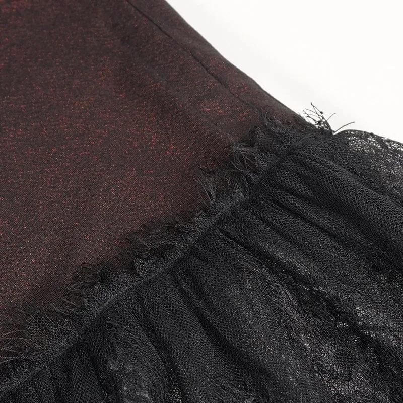 Schulterfreies Gothic-Splice-Kleid für Damen