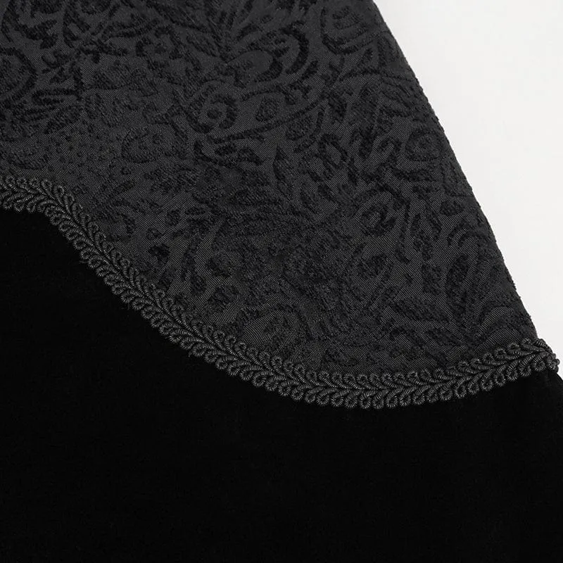 Gotischer, flauschiger, gespleißter Umhang für Damen