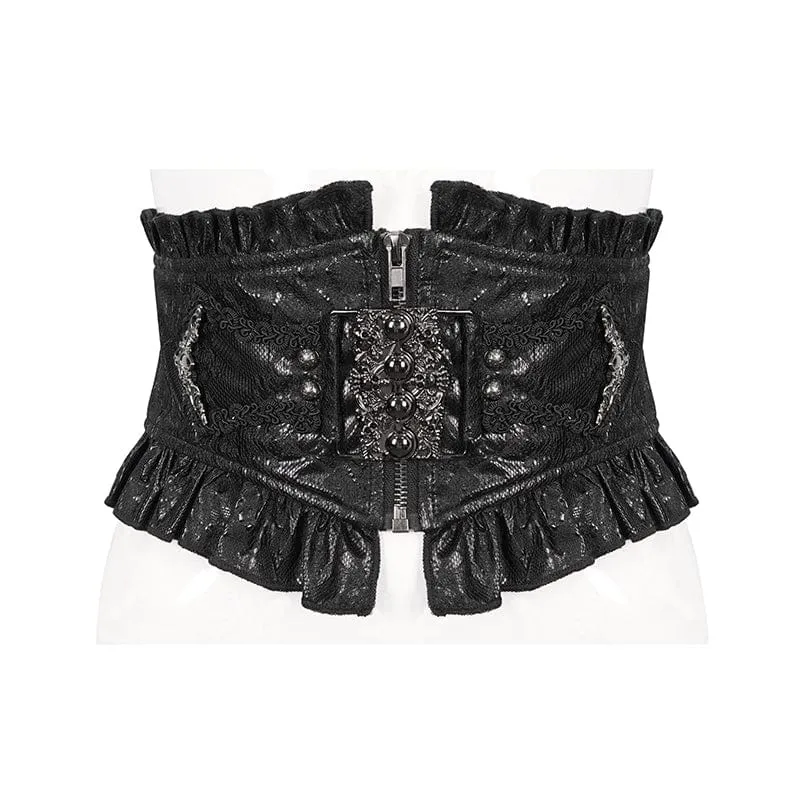 Gothic Perlen Rüschengürtel für Damen
