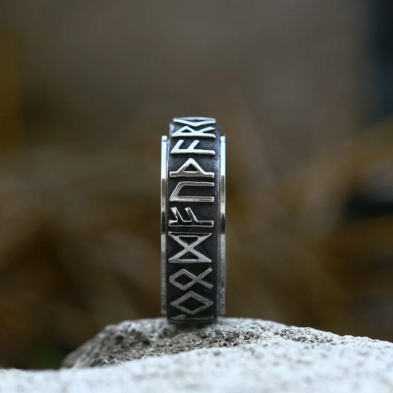 Herren-Punk-Wikinger-Buchstabenring