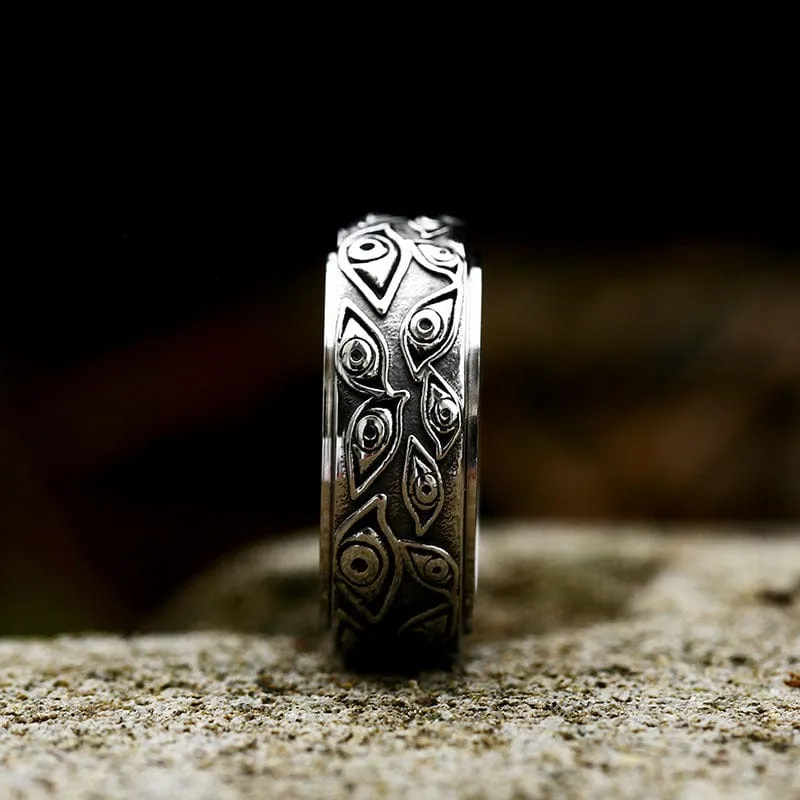 Herren Punk Devil's Eyes Ring