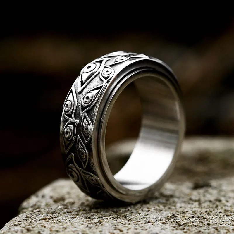 Herren Punk Devil's Eyes Ring