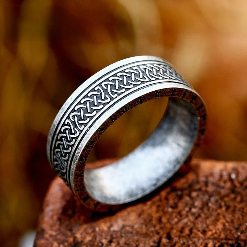Keltischer Punk-Knotenring für Herren
