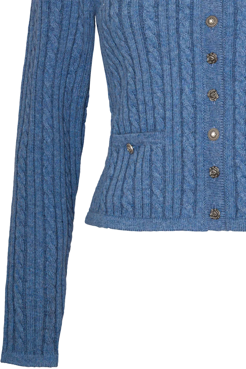 Damen Trachten-Strickjacke mit Zopfmuster