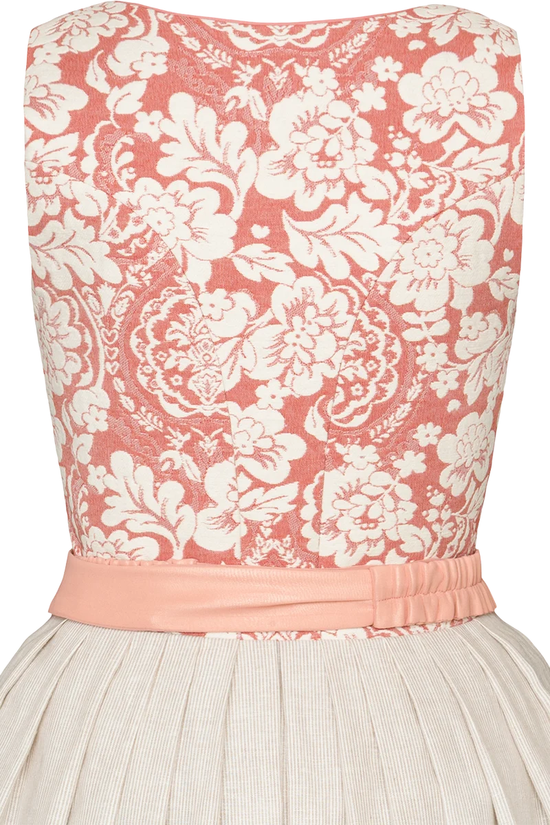 Midi-Dirndl mit Blumenmuster und Metallschließe