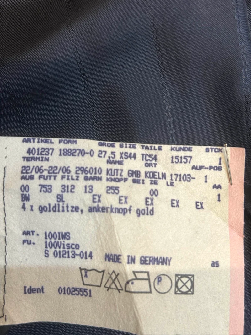 Uniformjacke - Vintage - dunkelblau Goldknöpfe Gr.27,5