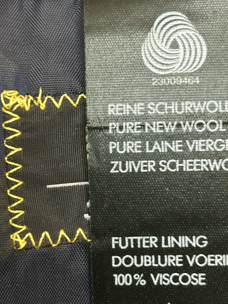 Vintage Doppelreiher Sakko Herren Gr. 27 – Schurwolle, Dunkelblau