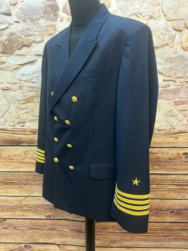 Vintage Marine Sakko Größe 54 – Dunkelblau goldenen Knöpfen