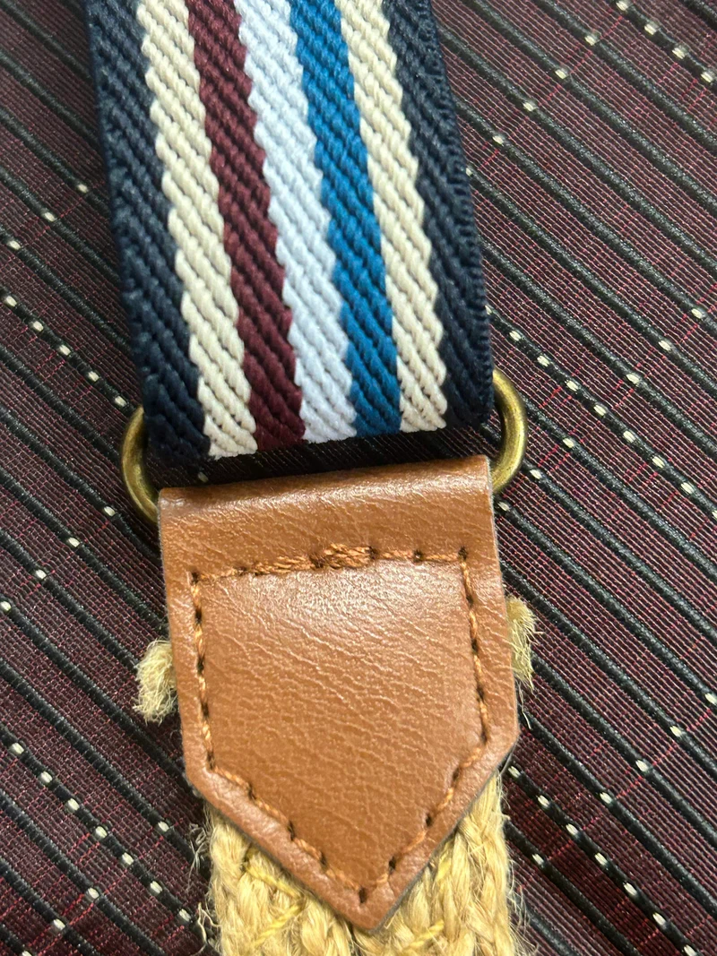 Vintage Hosenträger-Set mit Fliege, Einstecktuch & Knöpfen – Bordeaux & Blau