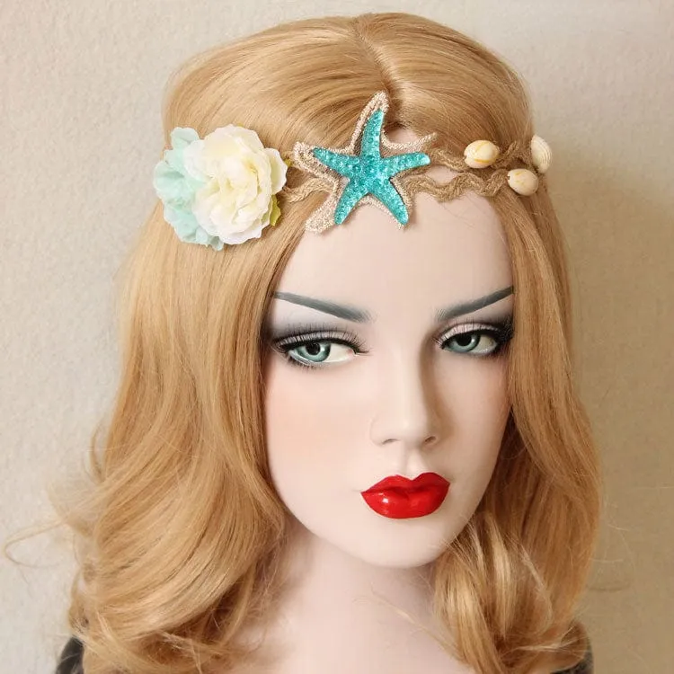 Damen Lolita Starfish Blumenkopfbedeckung