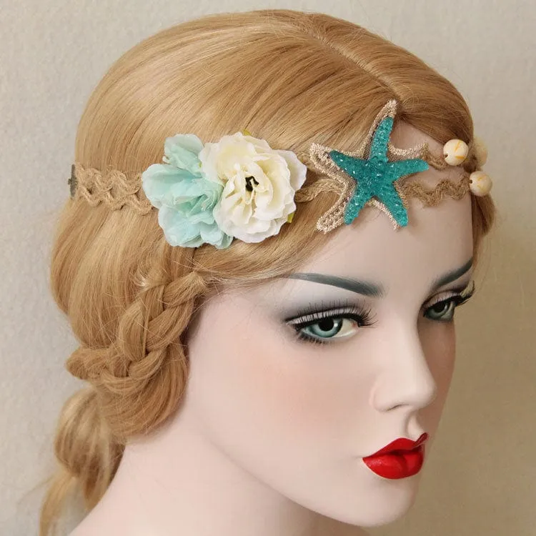 Damen Lolita Starfish Blumenkopfbedeckung