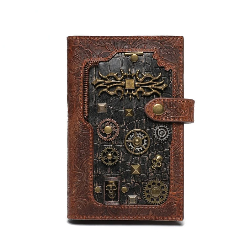 Unisex Steampunk Gear geprägte Brieftasche