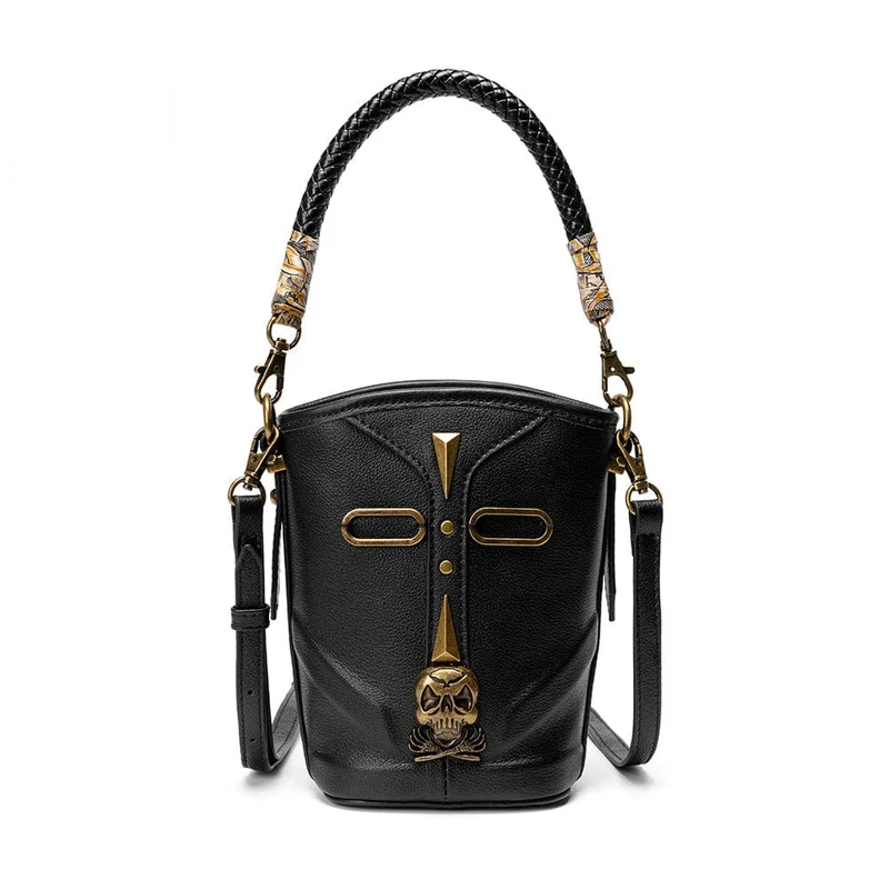 Damen Steampunk Skull Bucket Bag