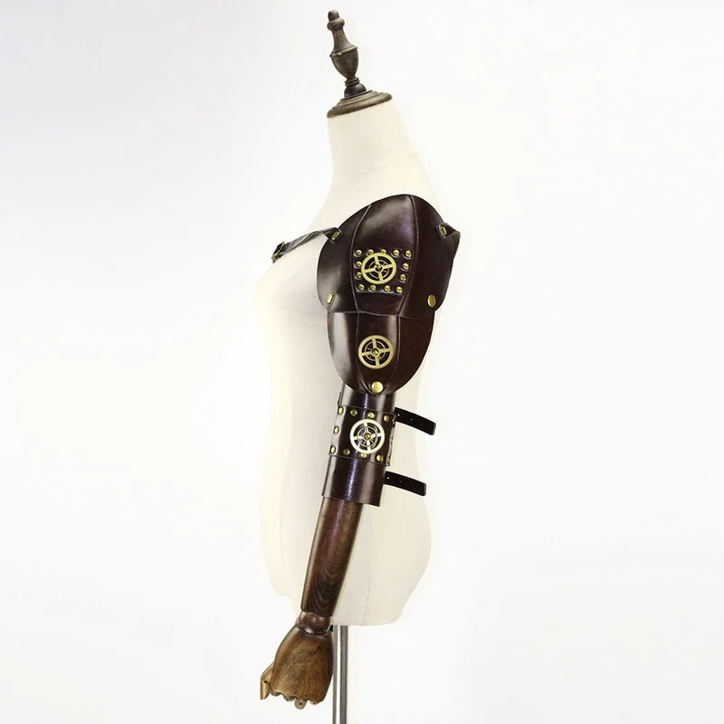 Herren Steampunk Gear Splice Armmanschetten mit Riemen