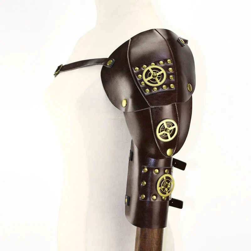 Herren Steampunk Gear Splice Armmanschetten mit Riemen
