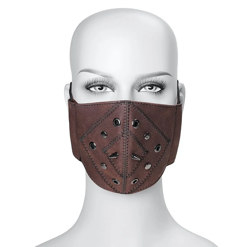 Unisex Steampunk Nieten genagelte Stichmaske