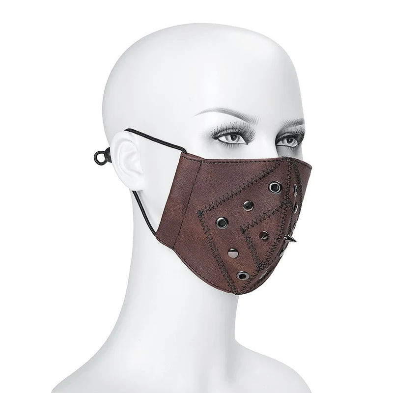 Unisex Steampunk Nieten genagelte Stichmaske