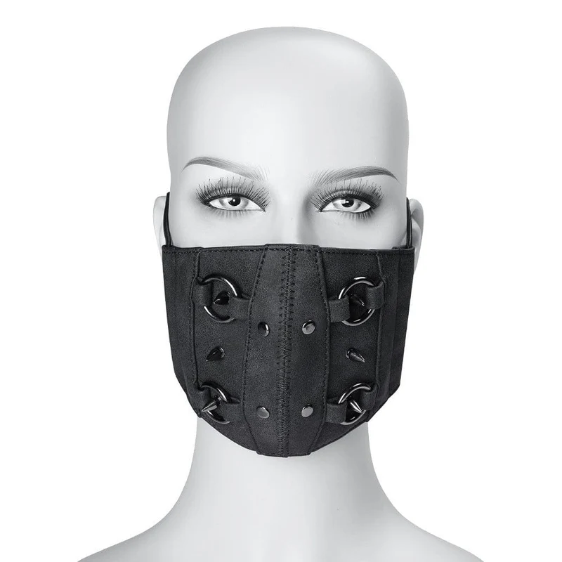 Unisex Steampunk Annuli Splice Nieten Maske