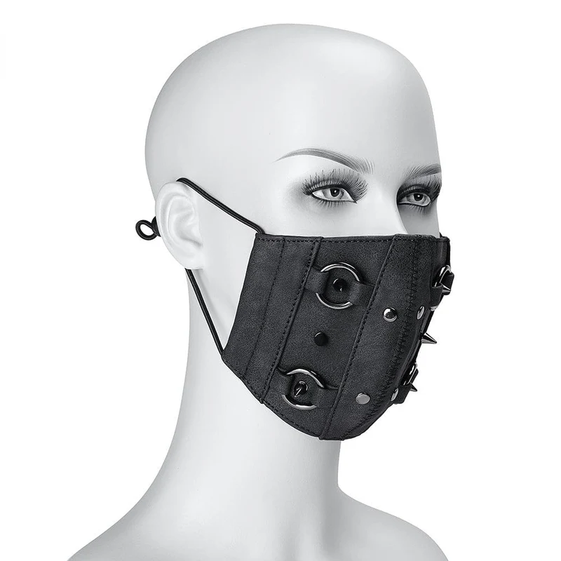 Unisex Steampunk Annuli Splice Nieten Maske