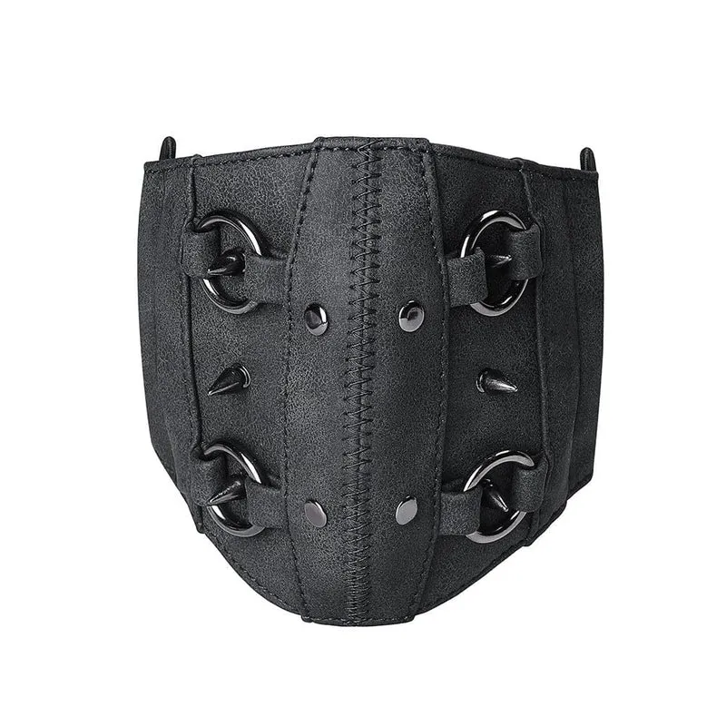 Unisex Steampunk Annuli Splice Nieten Maske