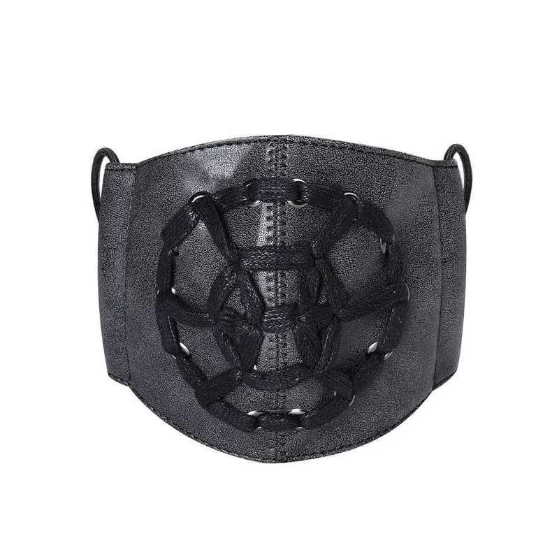 Unisex Steampunk Nieten Spleiß Ösen Maske