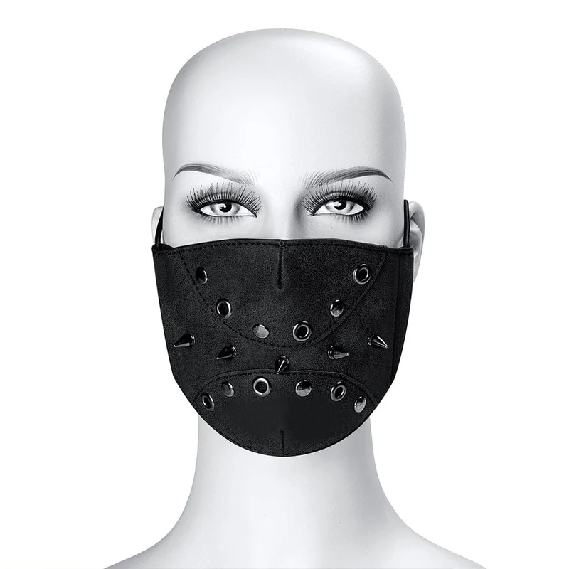 Unisex Steampunk Nieten Spleiß Ösen Maske