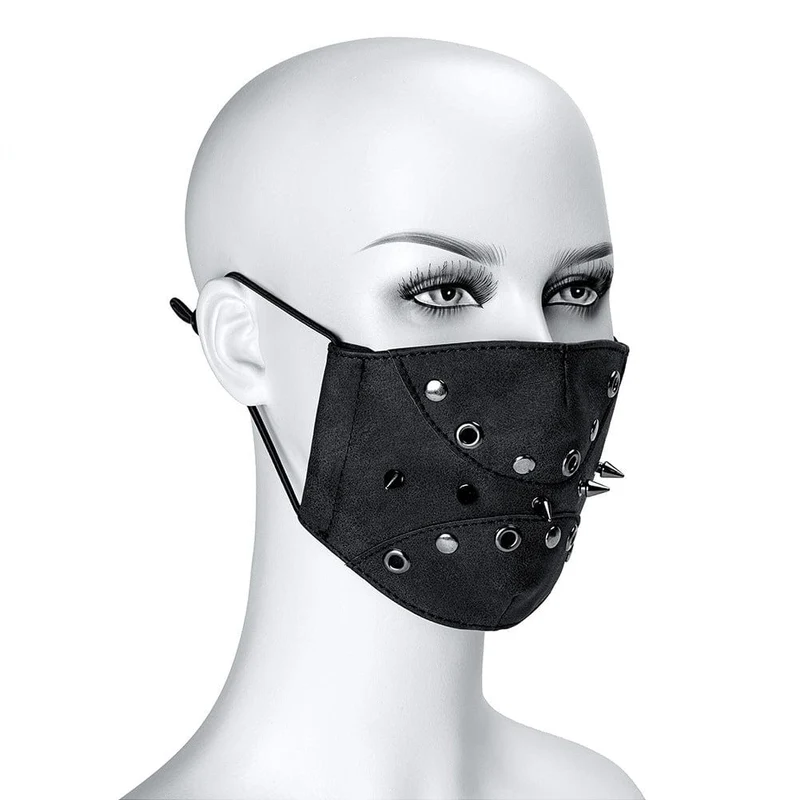 Unisex Steampunk Nieten Spleiß Ösen Maske