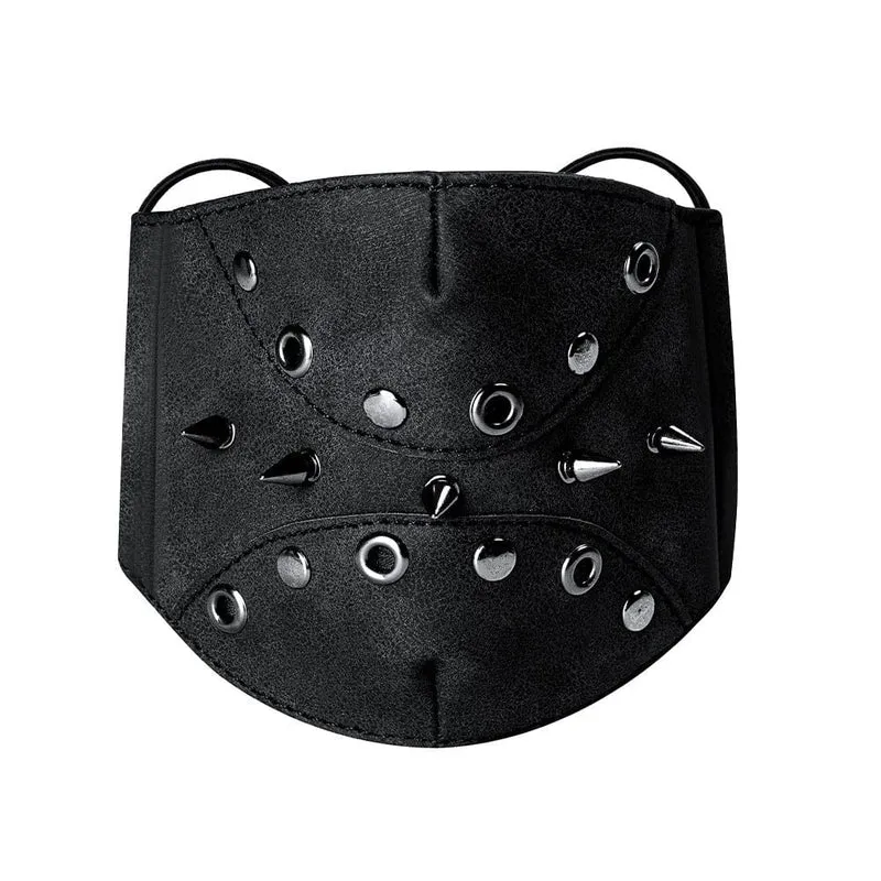 Unisex Steampunk Nieten Spleiß Ösen Maske