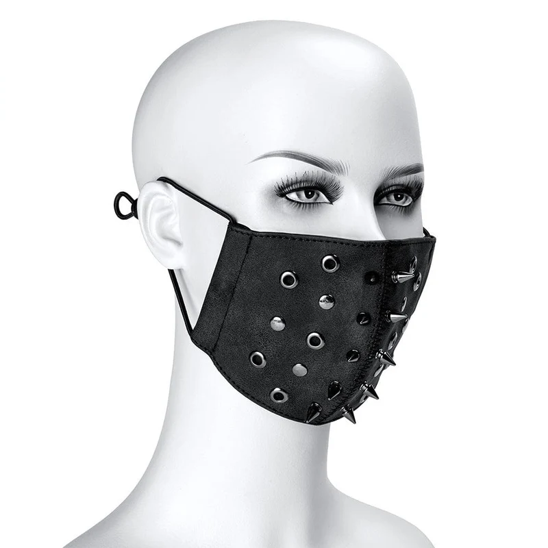 Unisex Steampunk Nieten Ösen verstellbare Maske