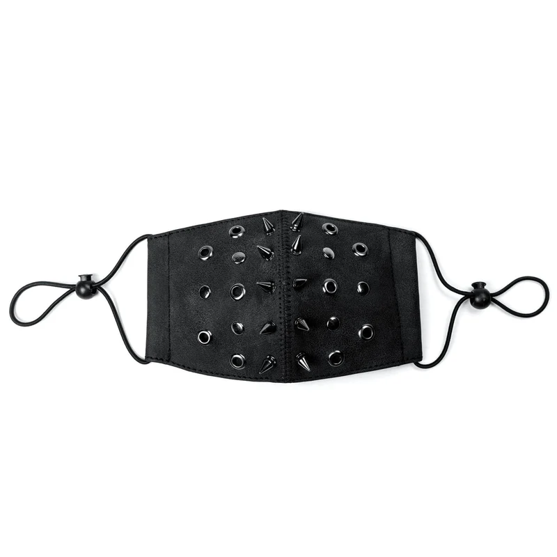 Unisex Steampunk Nieten Ösen verstellbare Maske