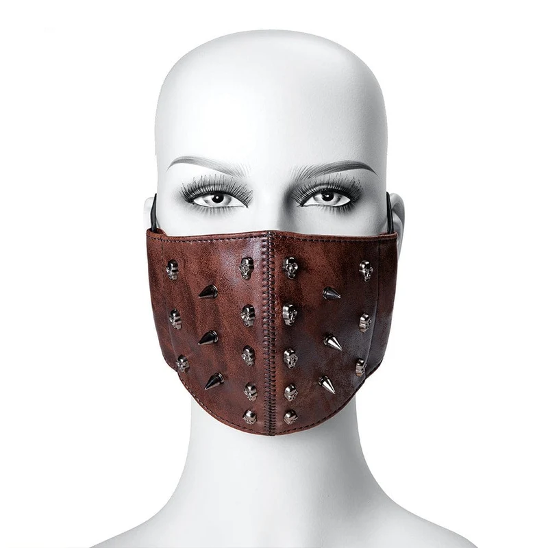 Unisex-Steampunk-Schädel-Nieten-Maske