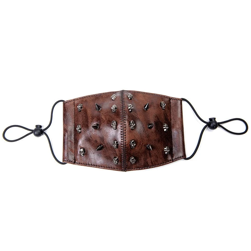 Unisex-Steampunk-Schädel-Nieten-Maske