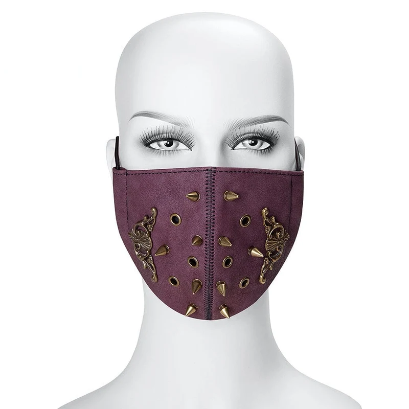 Unisex Steampunk Abzeichen Nieten Maske