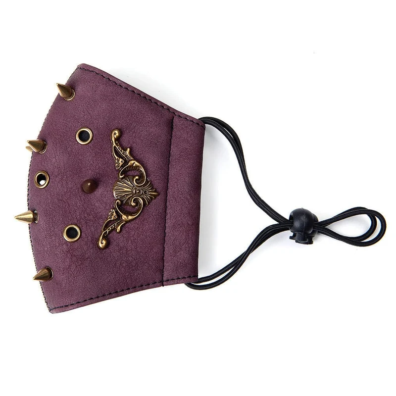 Unisex Steampunk Abzeichen Nieten Maske
