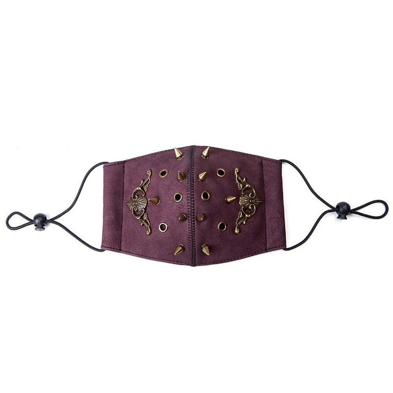 Unisex Steampunk Abzeichen Nieten Maske