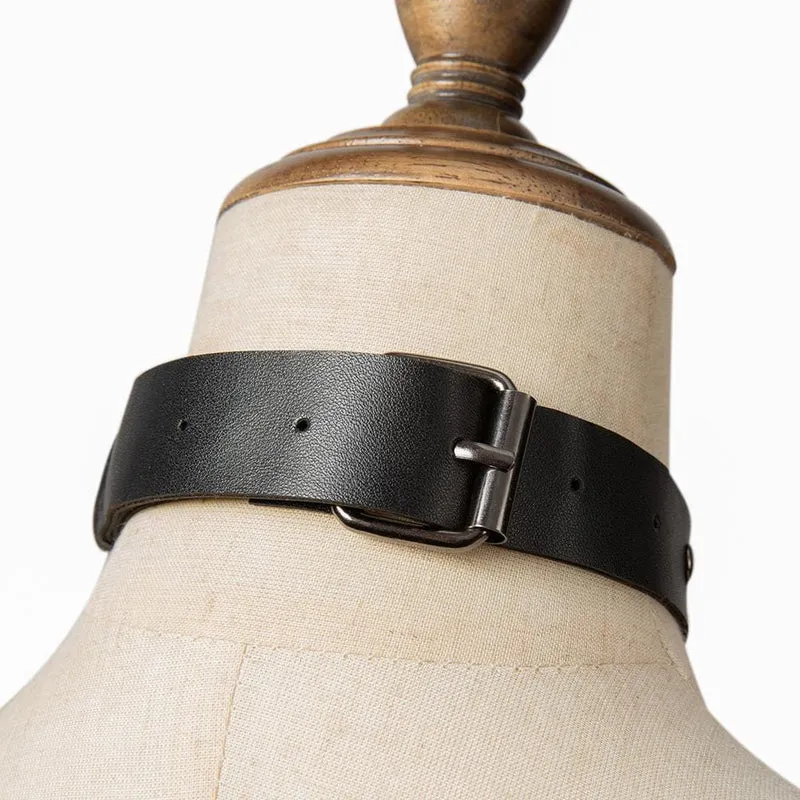 Damen Steampunk Nagelschnalle Choker