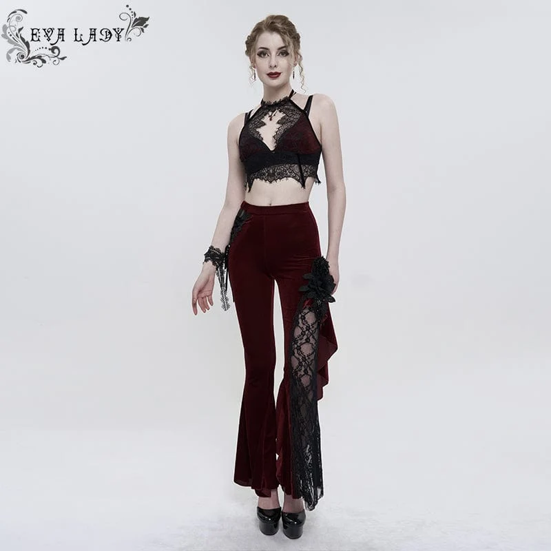 Damen Gothic Strappy Cutout Lace Bustier