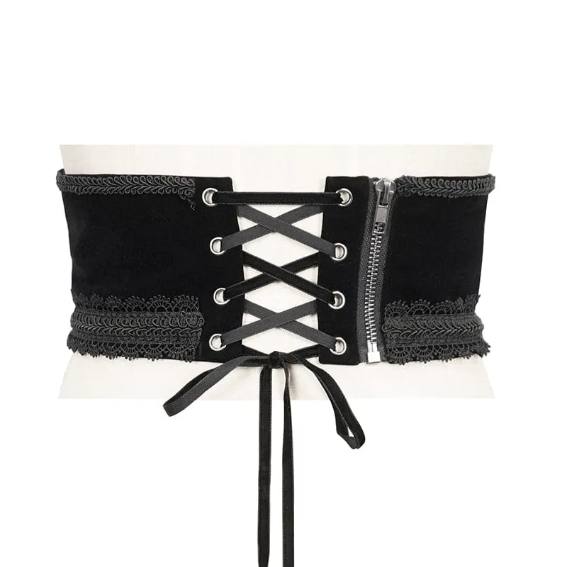 Gothic Blumen bestickter Perlengürtel für Damen