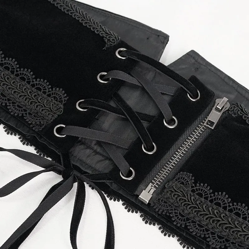 Gothic Blumen bestickter Perlengürtel für Damen