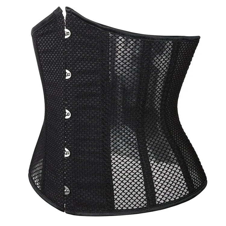 Damen Punk Strappy Mesh Unterbrustkorsett