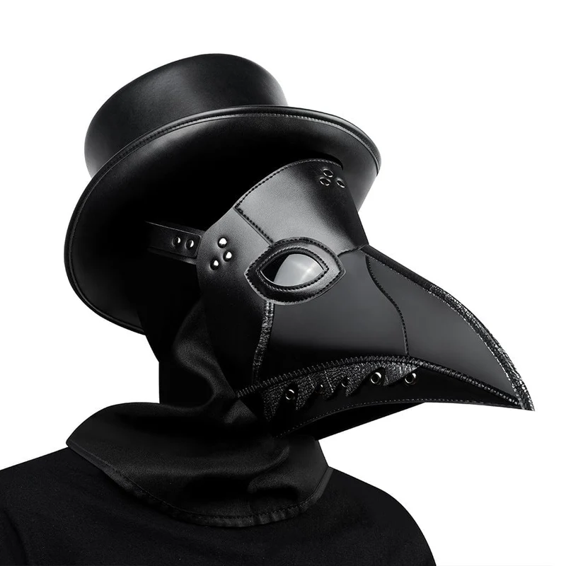 Steampunk Halloween-Maske mit breitem Schnabel