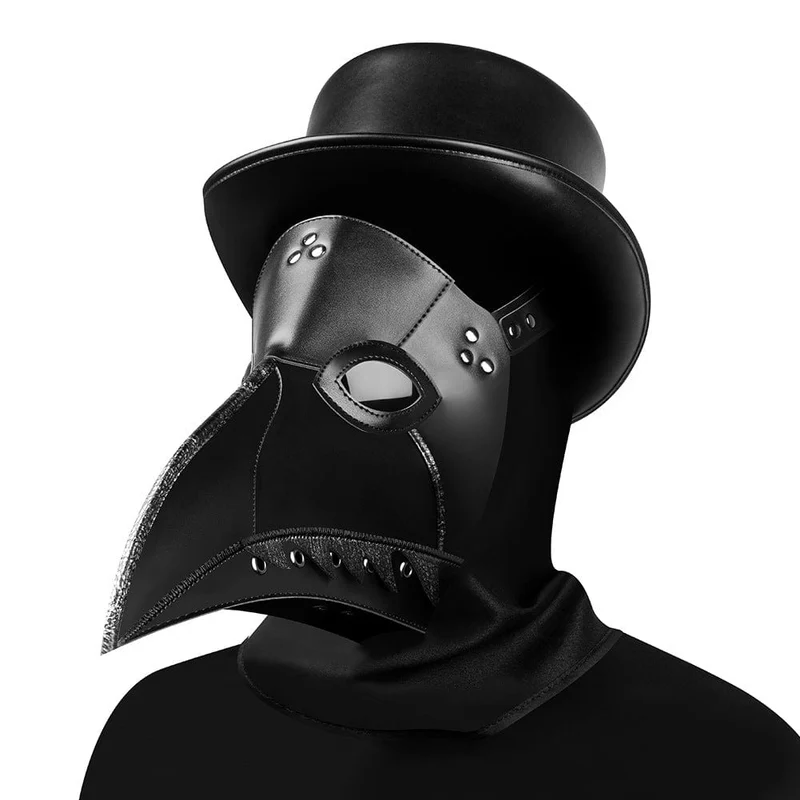 Steampunk Halloween-Maske mit breitem Schnabel