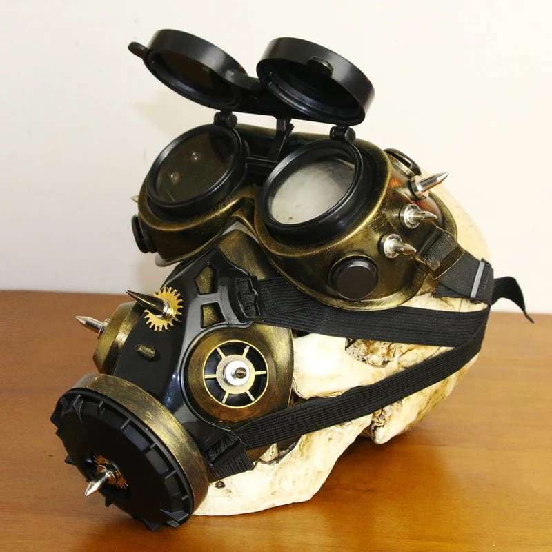 Steampunk Goggles Halloween Gasmaske