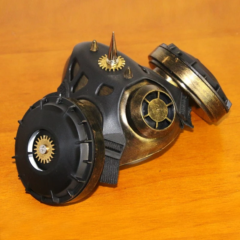 Steampunk Rivets Halloween Gasmaske